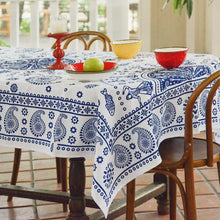 Load image into Gallery viewer, Kala (White) - Georgian Traditional Blue Tablecloth