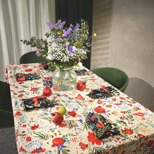 Pomegranates garden (beige) - Tablecloth