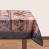 Giorgobistve autumn tablecloth with pumpkins, grapes and bread among ornamental motifs
