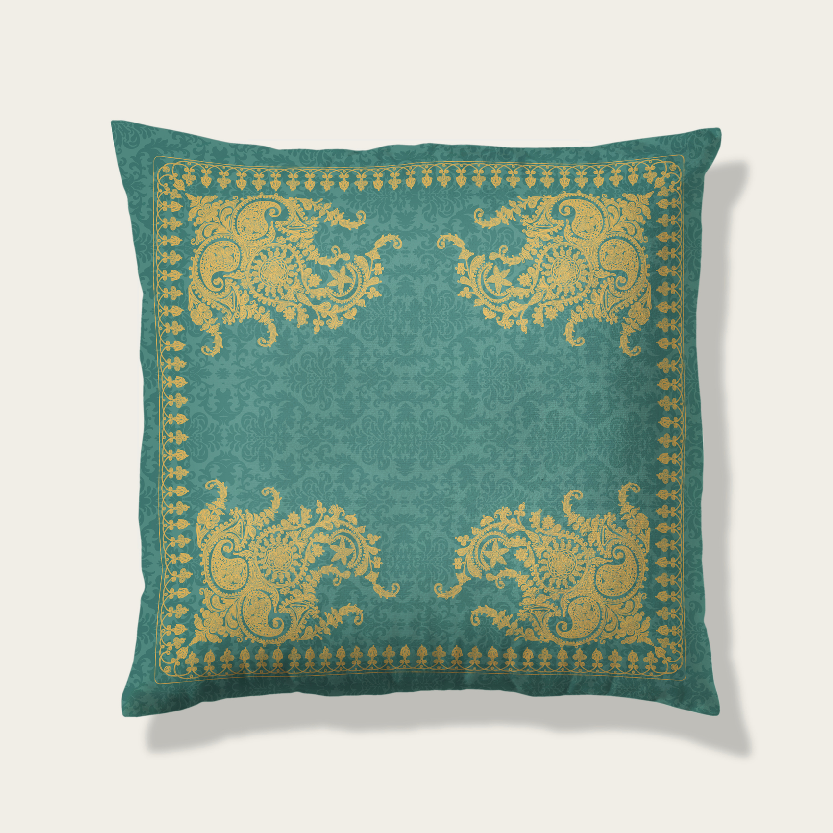Velvet Decorative Cushion cover -  Turquoise
