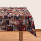 Puroba tablecloth with colourful patchwork pattern and symbolic motifs