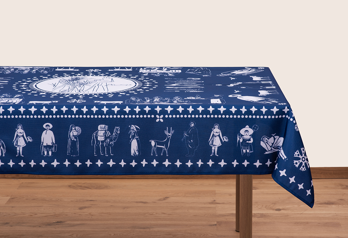 Tablecloth - Pirosmani - Blue - BlueTabla