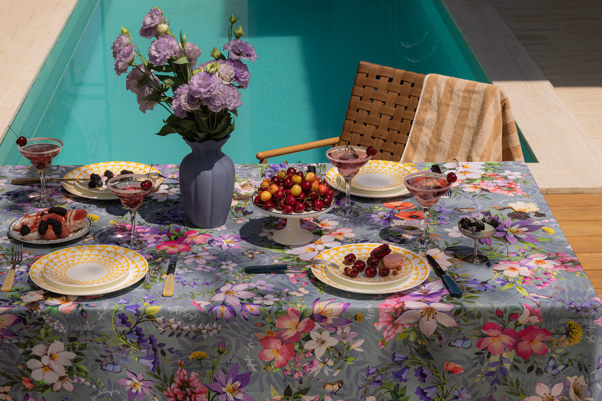 Tablecloth - Georgian Flora Light - Bluetabla