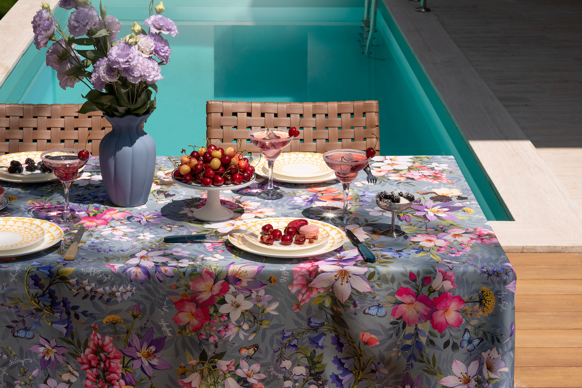 Tablecloth - Georgian Flora Light - Bluetabla