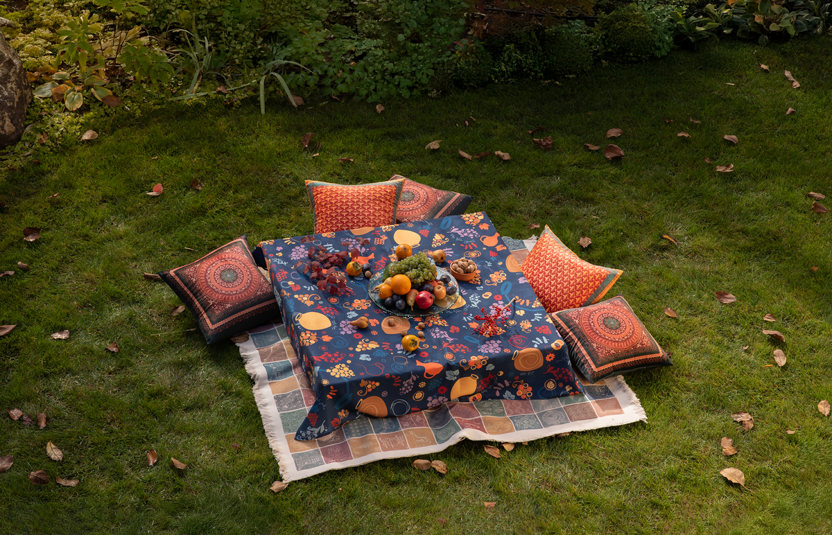 Tablecloth - Qvevri - Blue - BlueTabla