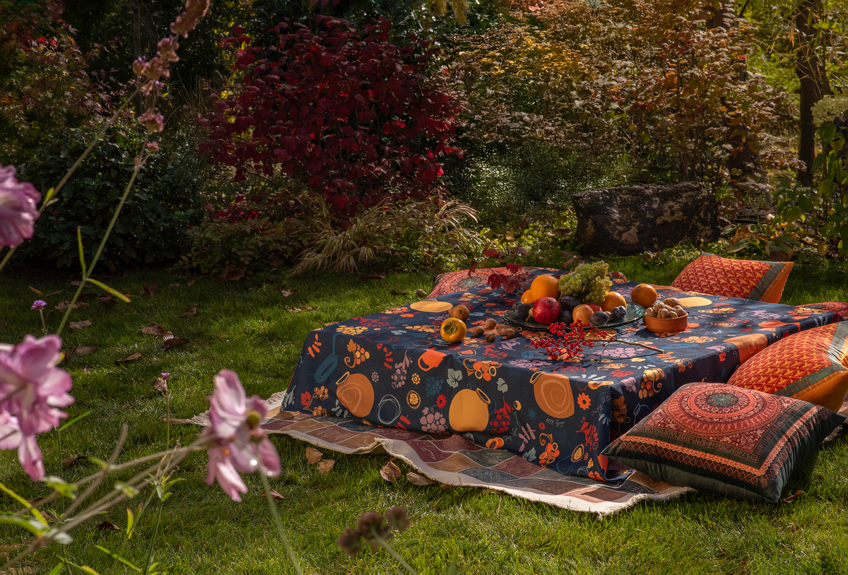 Tablecloth - Qvevri - Blue - BlueTabla