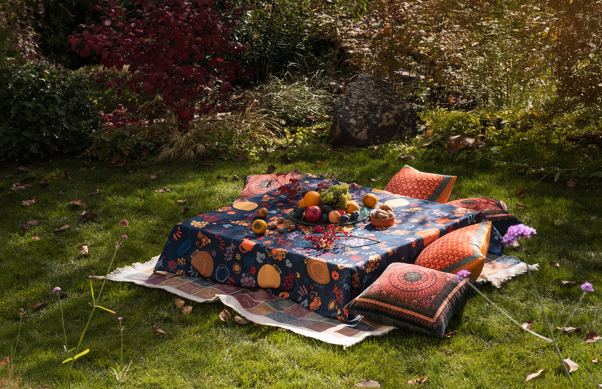 Tablecloth - Qvevri - Blue - BlueTabla