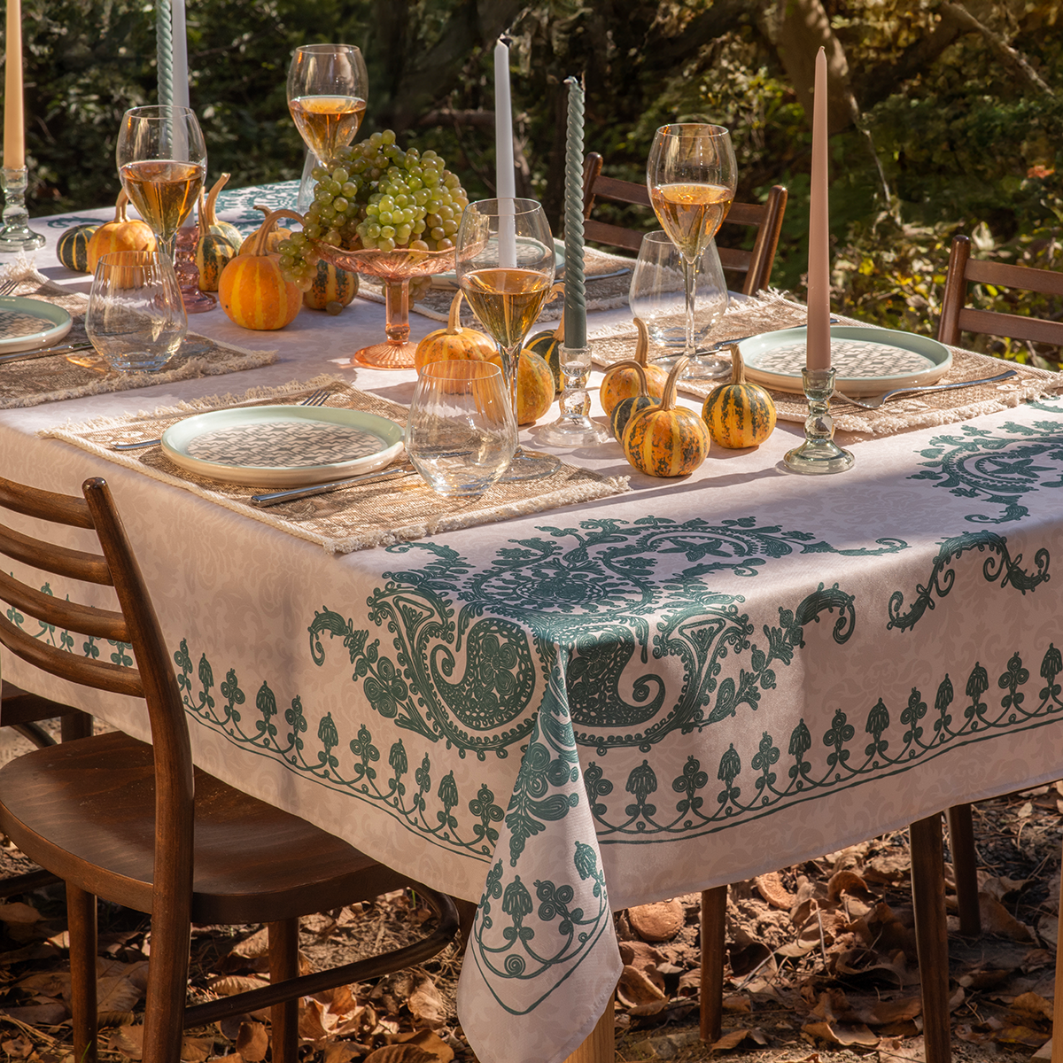Tablecloth - Bagrationi - Turquoise - Beige - BlueTabla