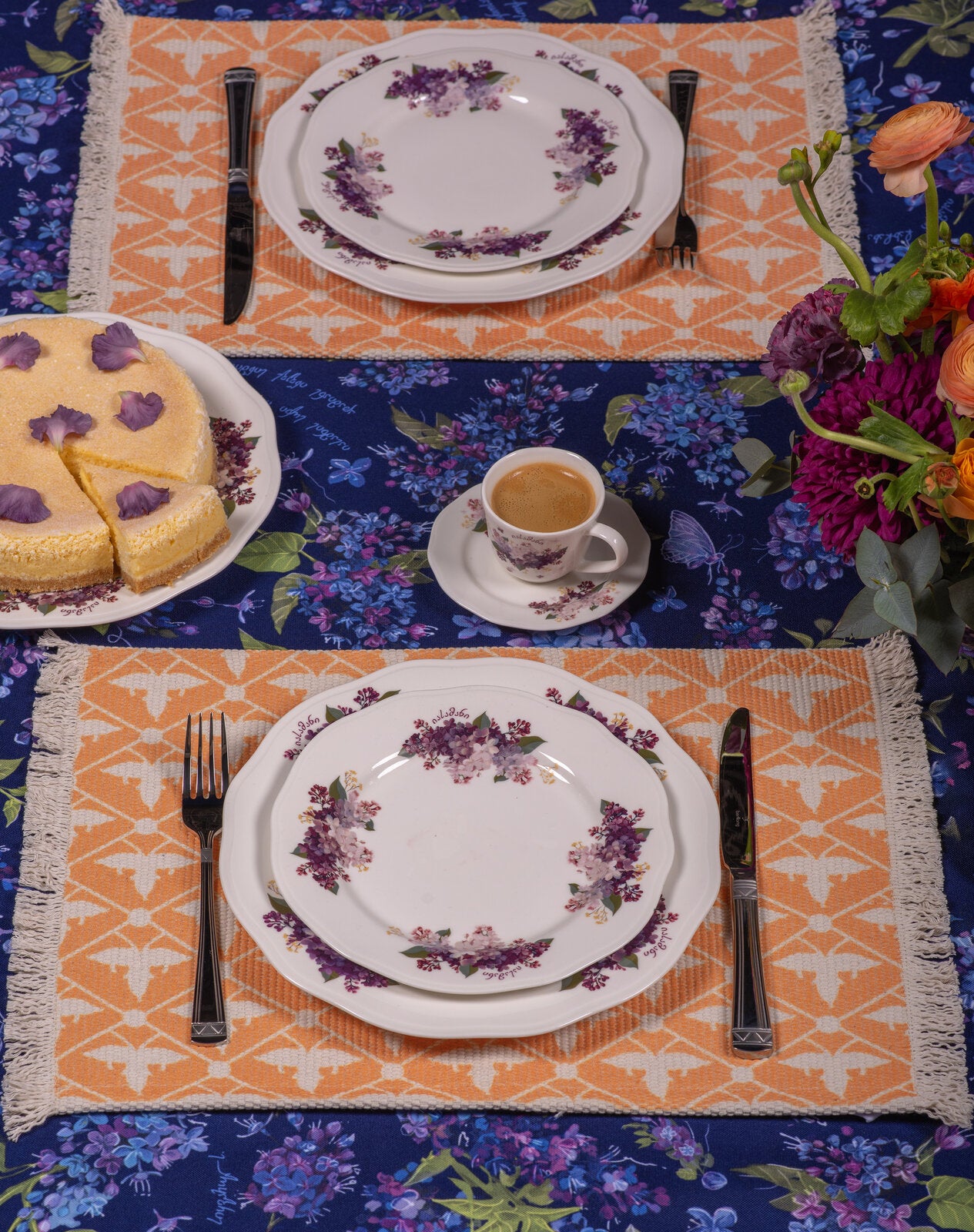 Tablecloth – Lilac - Dark - BlueTabla