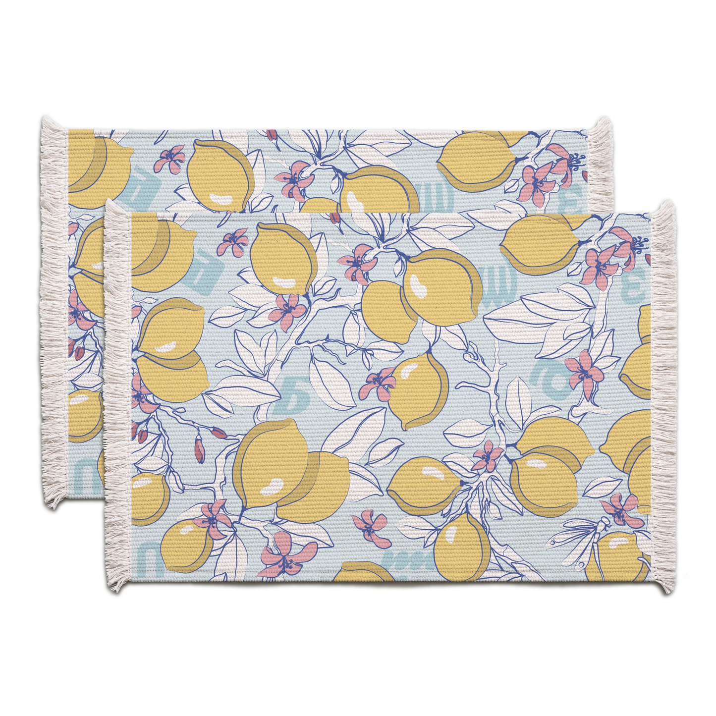 Placemats - Lemon - Blue - BlueTabla