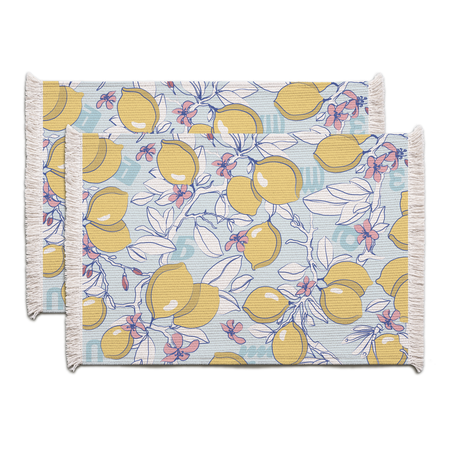 Placemats - Lemon - Blue - BlueTabla