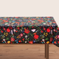 Tablecloth - Pomegranates & Georgian Flora - Dark - BlueTabla