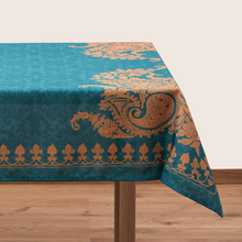 Load image into Gallery viewer, Tablecloth - Bagrationi - Turquoise - BlueTabla
