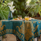 Tablecloth - Bagrationi - Turquoise - BlueTabla