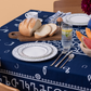Tablecloth - Georgian Alphabet - Blue - BlueTabla