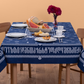 Tablecloth - Georgian Alphabet - Blue - BlueTabla