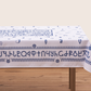 Tablecloth - Georgian Alphabet - White - BlueTabla
