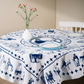 Tablecloth - Pirosmani - White - BlueTabla