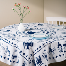 Load image into Gallery viewer, Tablecloth - Pirosmani - White - BlueTabla