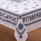 Tablecloth - Georgian Alphabet - White - BlueTabla