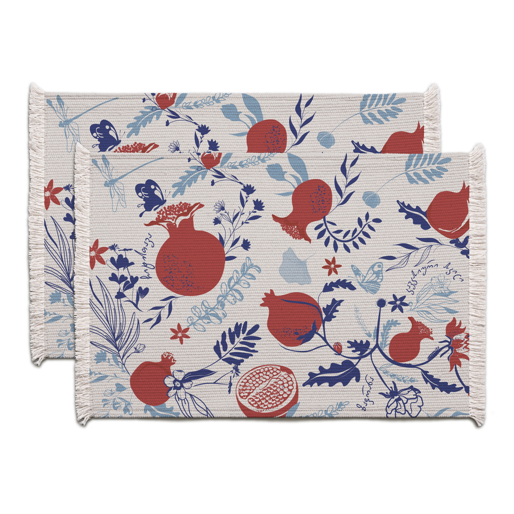 Placemats - Pomegranates - BlueTabla