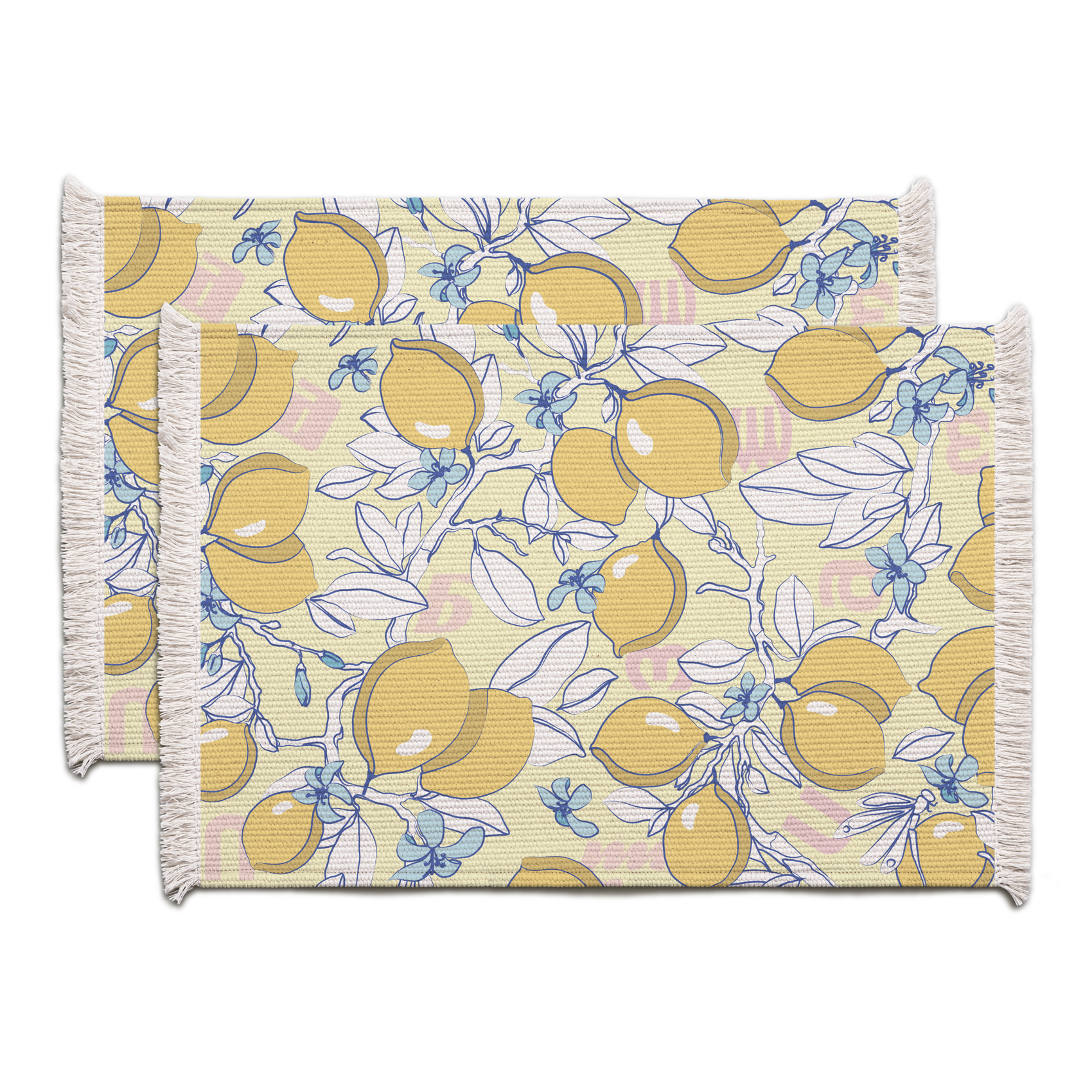 Placemats - Lemon - Yellow - BlueTabla