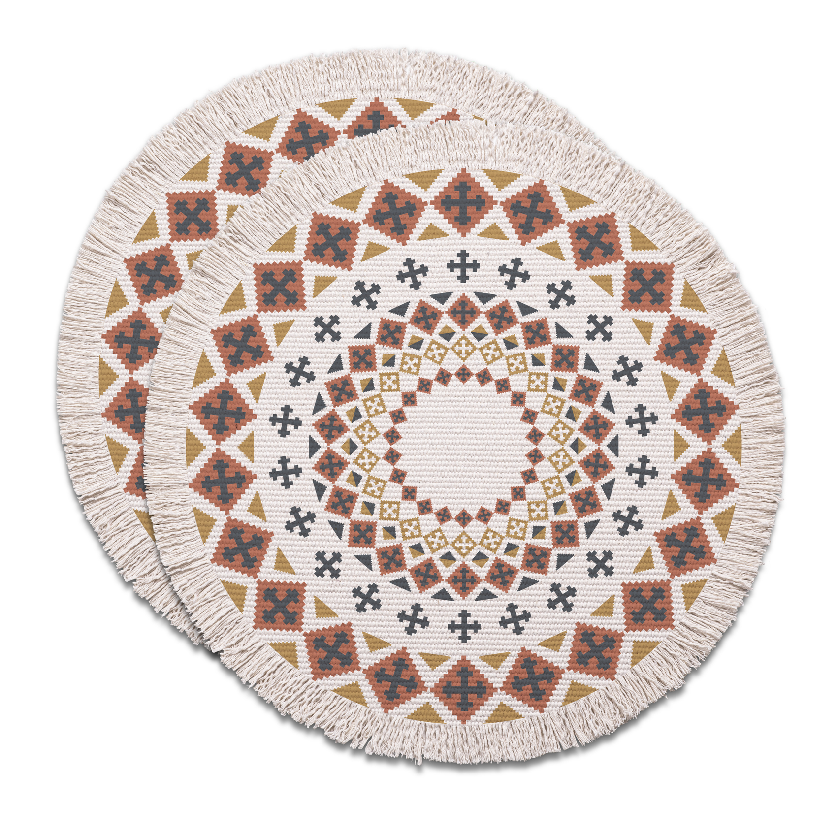 Placemats - Jarandi - Round - BlueTabla