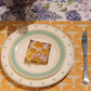 yellow placemats with ornamented pattern