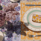 cotton tablecloth for summer lilac design blooming flowers