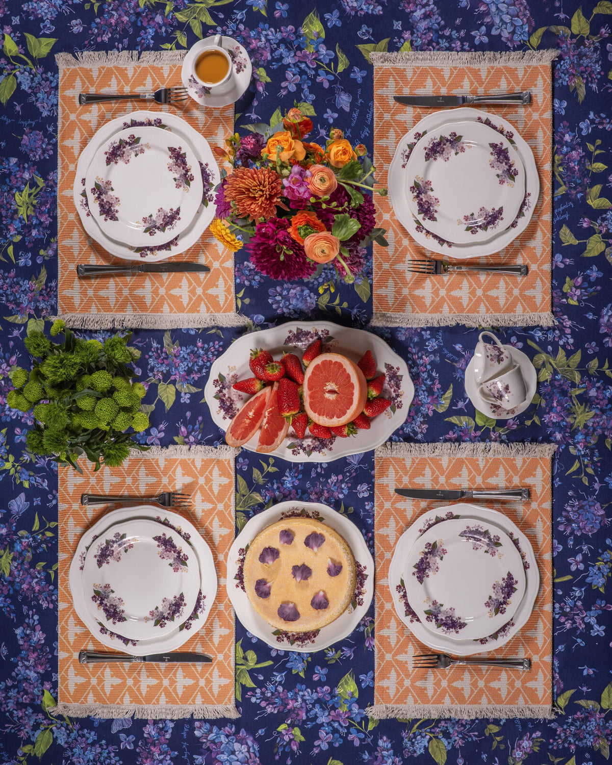 Tablecloth – Lilac - Dark - BlueTabla