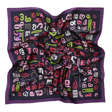 Load image into Gallery viewer, Silk scarf - Ban - Georgian Alphabet