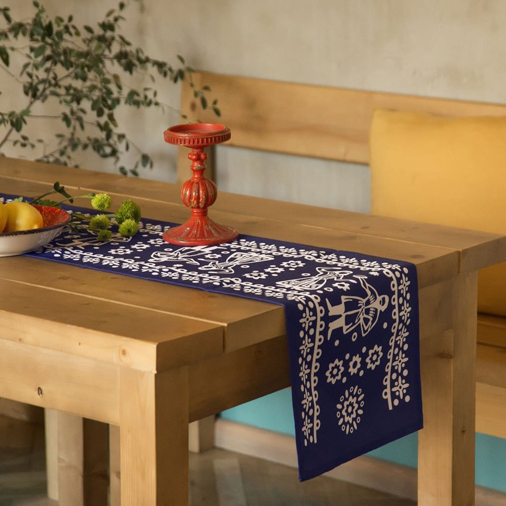 Kala (blue) - Georgian Traditional Blue Tablecloth