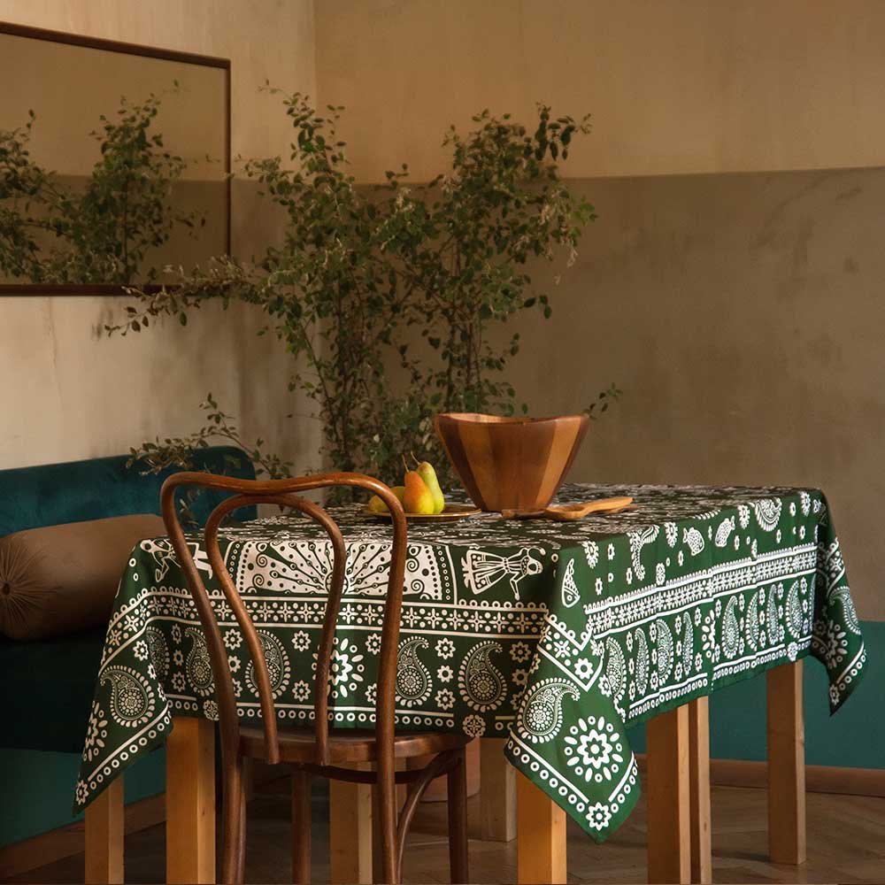 Tablecloth - Kala - Green - BlueTabla