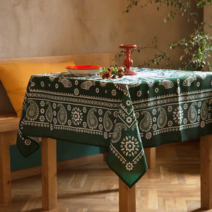 Kala (Green) - Georgian Traditional Blue Tablecloth